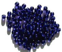 100 6mm Transparent Tanzanite Round Glass Beads